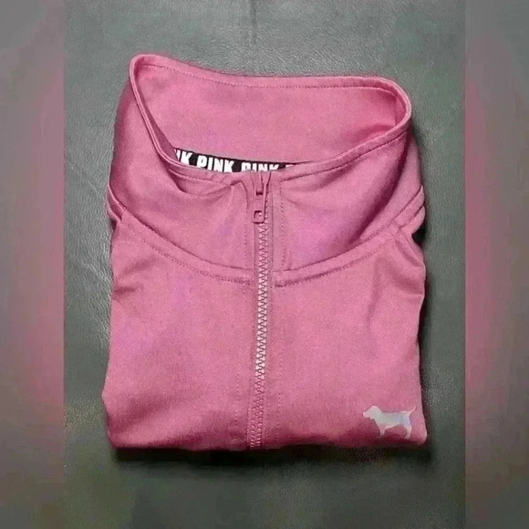 Victorias Secret Pink GRAPHIC Ultimate Deep Zip Half Zip Sweatshirt Size XS - Picture 6 of 6